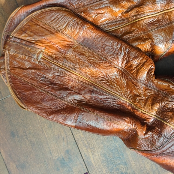 Vintage Hondo Brown Boots Exotic Eel Skin Woman's 7 - Picture 4 of 8